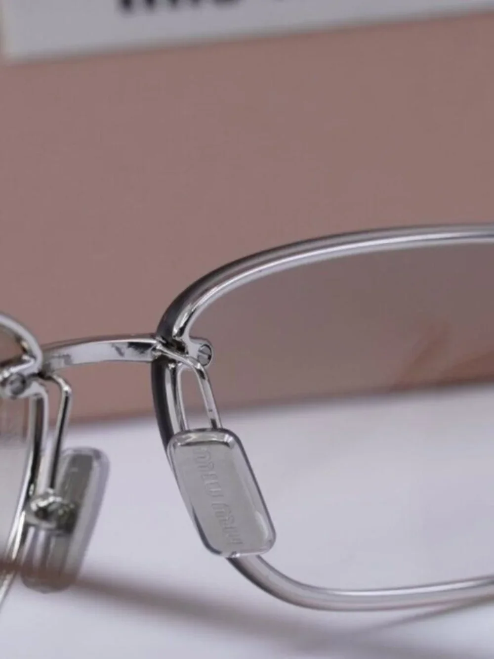 Miu Miu MUA50S 1BC8H1 Rectangle Sunglasses - Silver